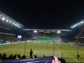 Saison 2008 / 2009 - ASSE / Olympiakos : Coupe Europe UEFA - Tifo Kop Sud
